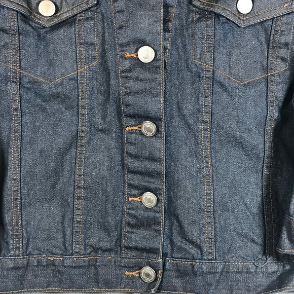 Newport News Jeanology Collection Girl's 10 Blue Button Up Denim Jean Jacket - Picture 9 of 12